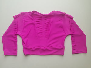 Mid-Sleeve Crop Tee Various Colors