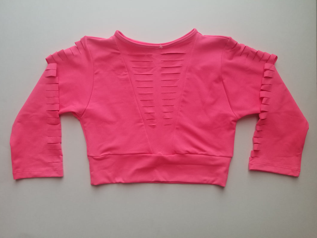 Mid-Sleeve Crop Tee Various Colors