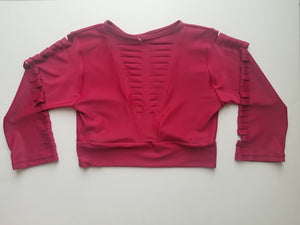 Mid-Sleeve Crop Tee Various Colors