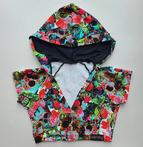 Floral Skull Hoodie Top